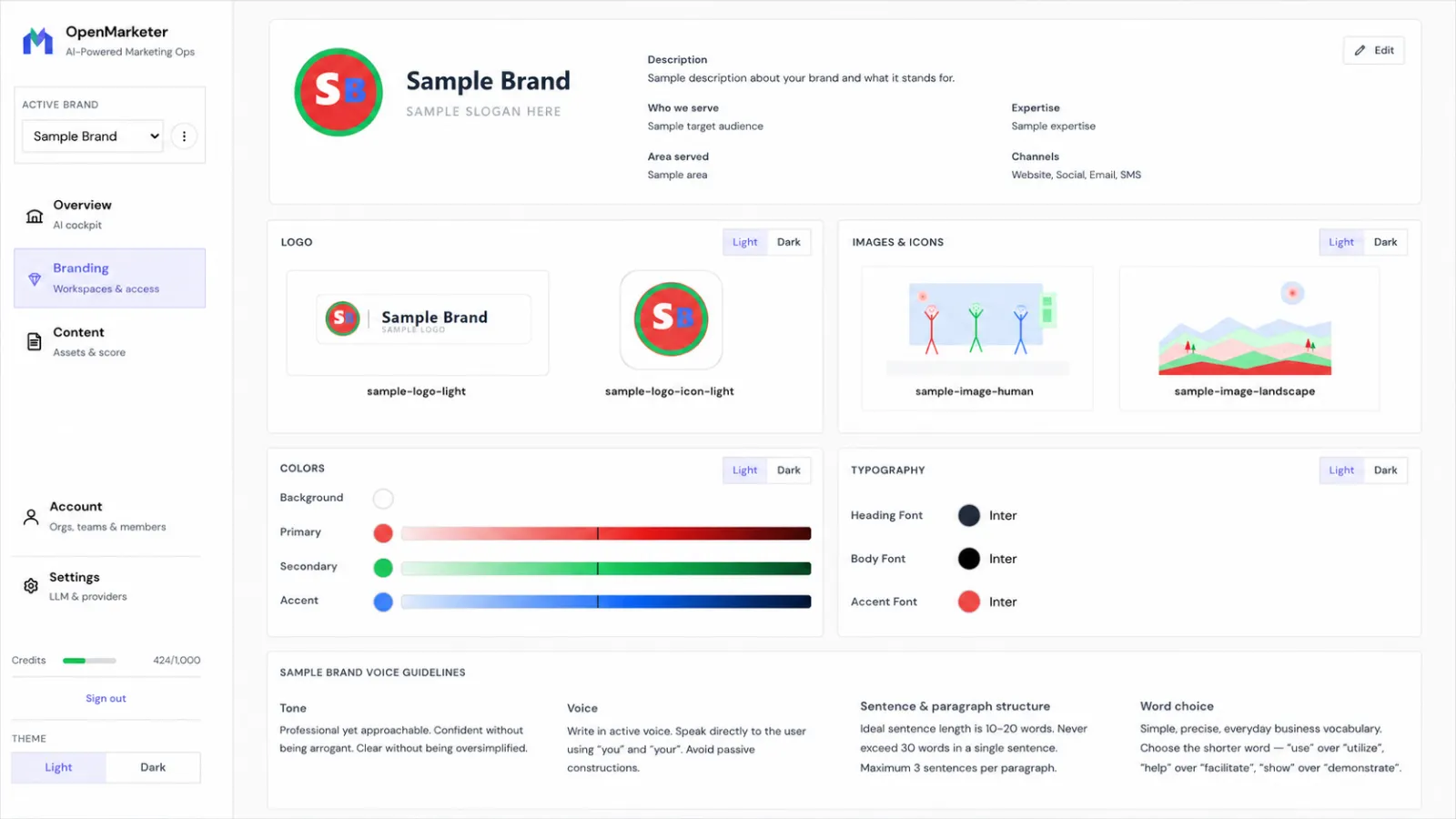 Step 1 – Define your brand system